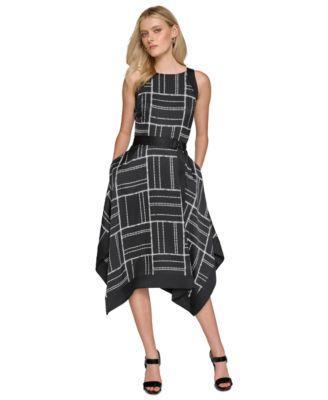 Women's Printed Asymmetric-Hem Dress Product Image