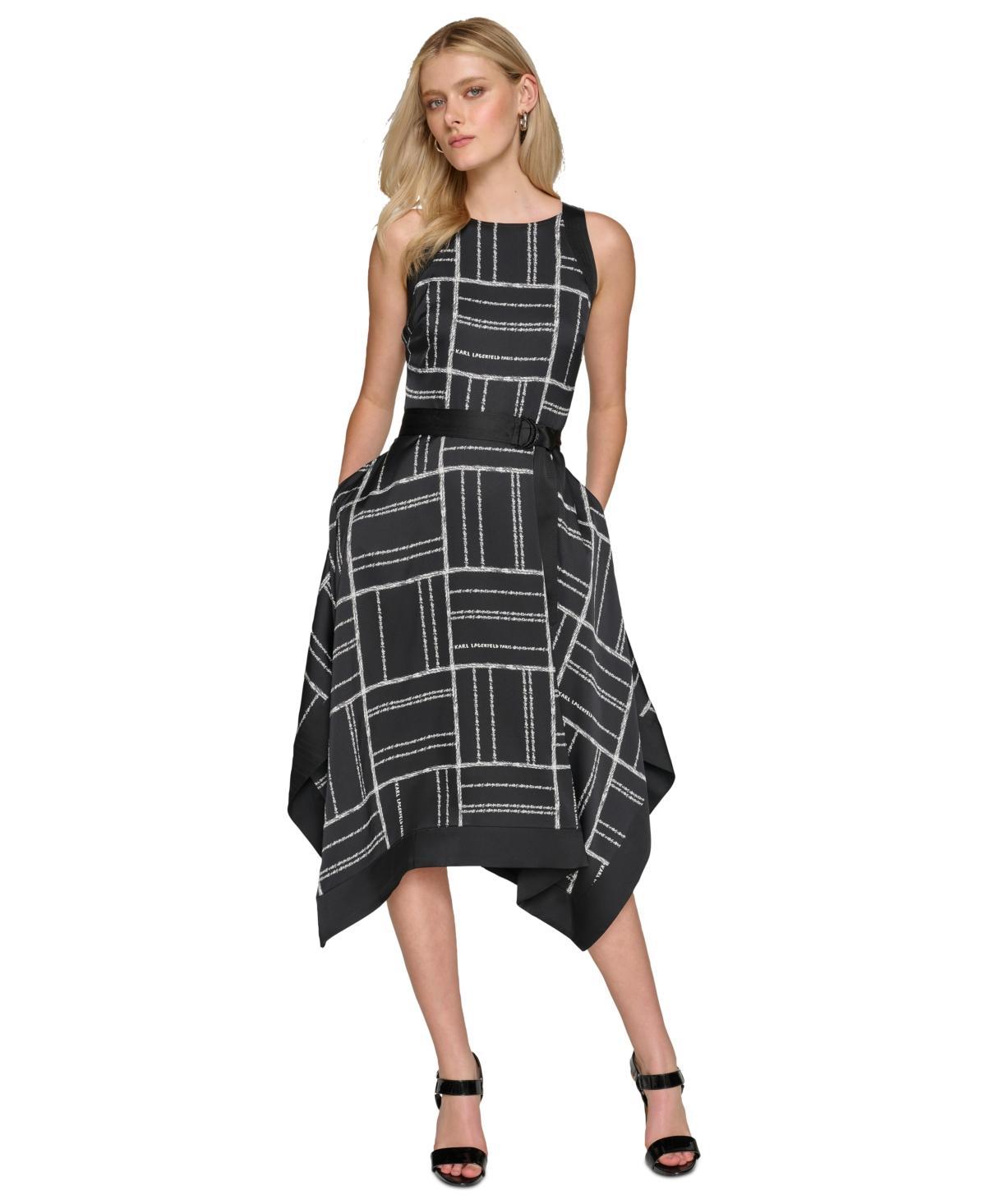 Women's Printed Asymmetric-Hem Dress Product Image