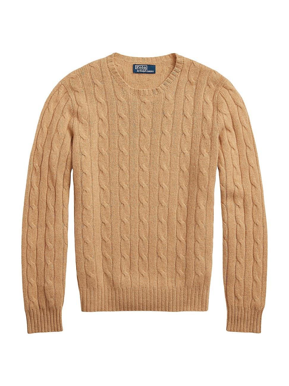 Mens Cashmere Cable-Knit Sweater Product Image