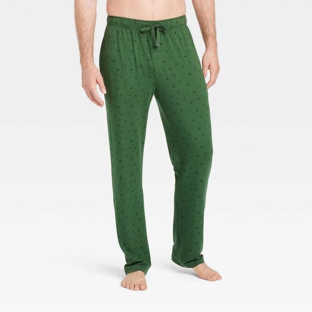 Mens Micro Knit Leaf Print Pajama Pants - Goodfellow & Co M Product Image