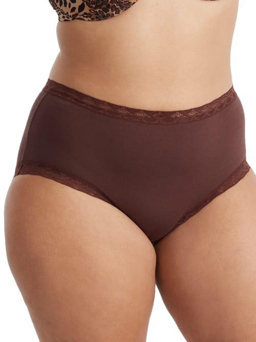 Natori Bliss Lace-Trim High Rise Cotton Brief 755058 Product Image