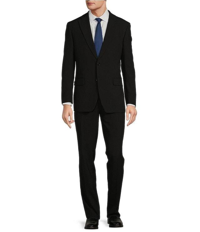 Hickey Freeman Modern Fit Flat Front Seersucker Pattern 2-Piece Suit Product Image