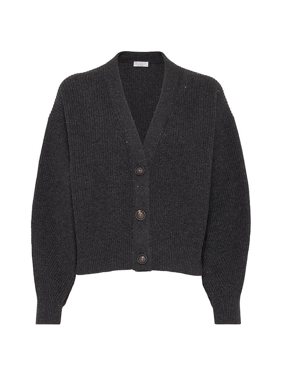 Womens Sparkling Cashmere and Wool Cardigan Product Image