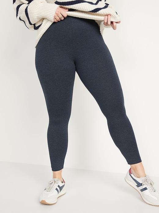 High-Waisted Jersey Ankle Leggings Product Image