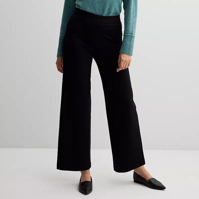 Womens Nine West High-Rise Wide-Leg Ponte Pants Product Image