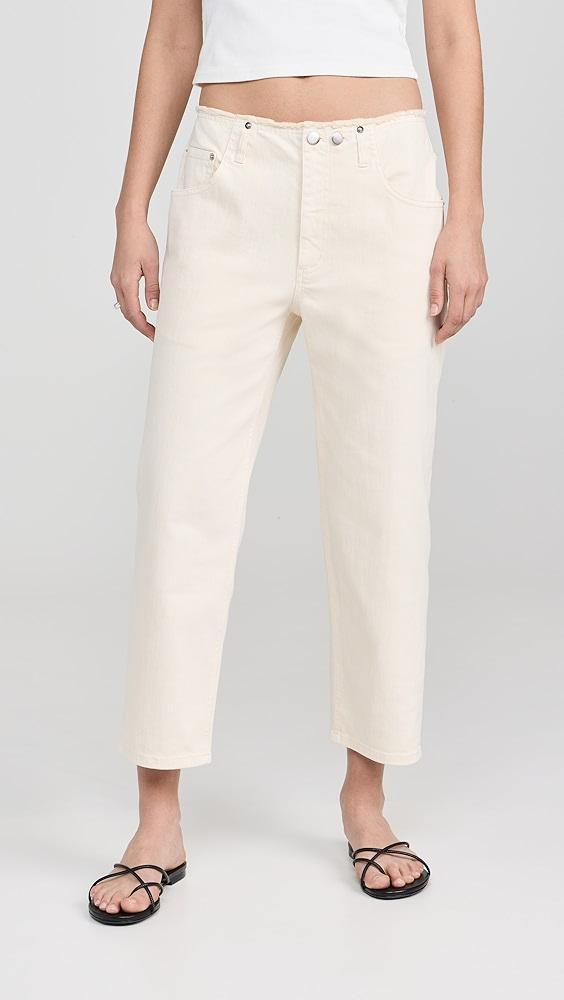 Tibi Garment Dyed Stretch Twill Cropped Newman Jeans | Shopbop Product Image