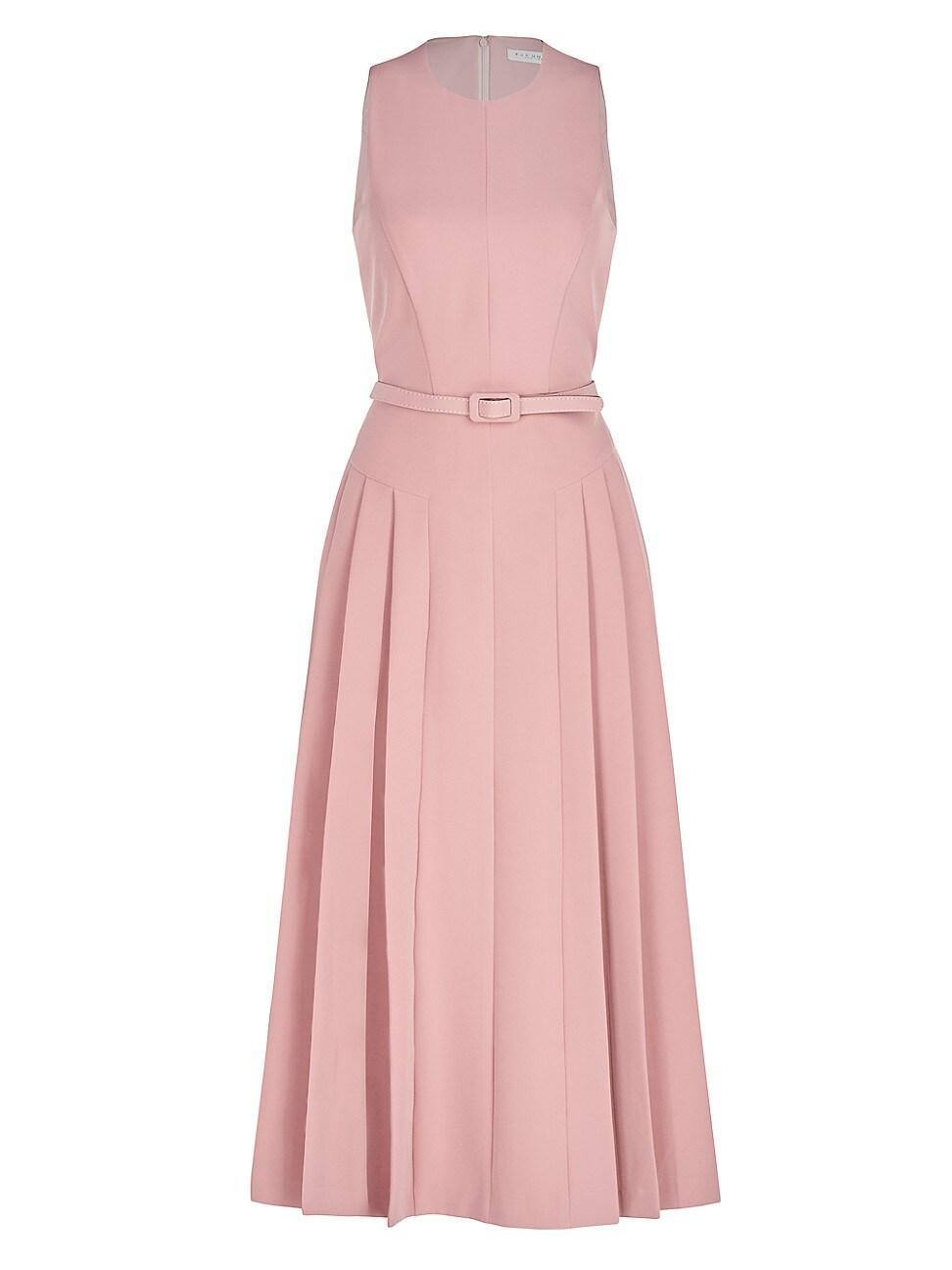 Kay Unger Leora Pleated Cocktail Midi Dress Product Image