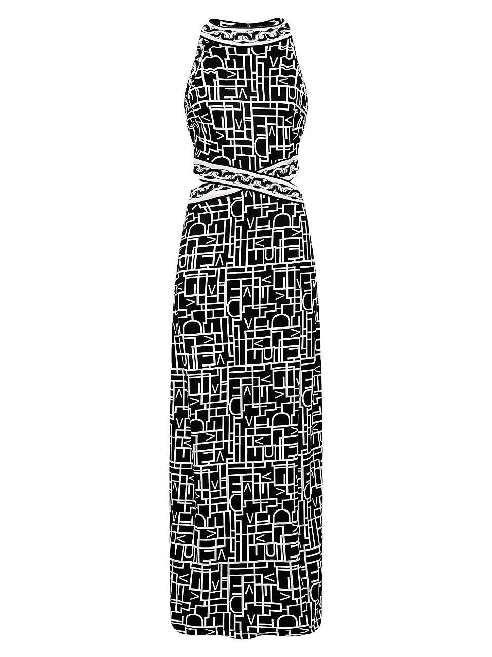 Womens Zeus Logo & Chain-Link Midi-Dress Product Image