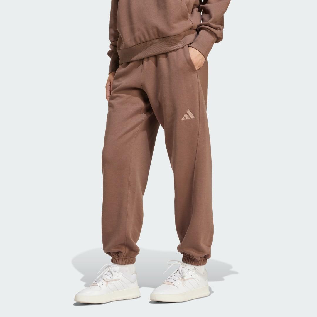 adidas ALL SZN Fleece Loose Pants Earth Strata L Womens Product Image