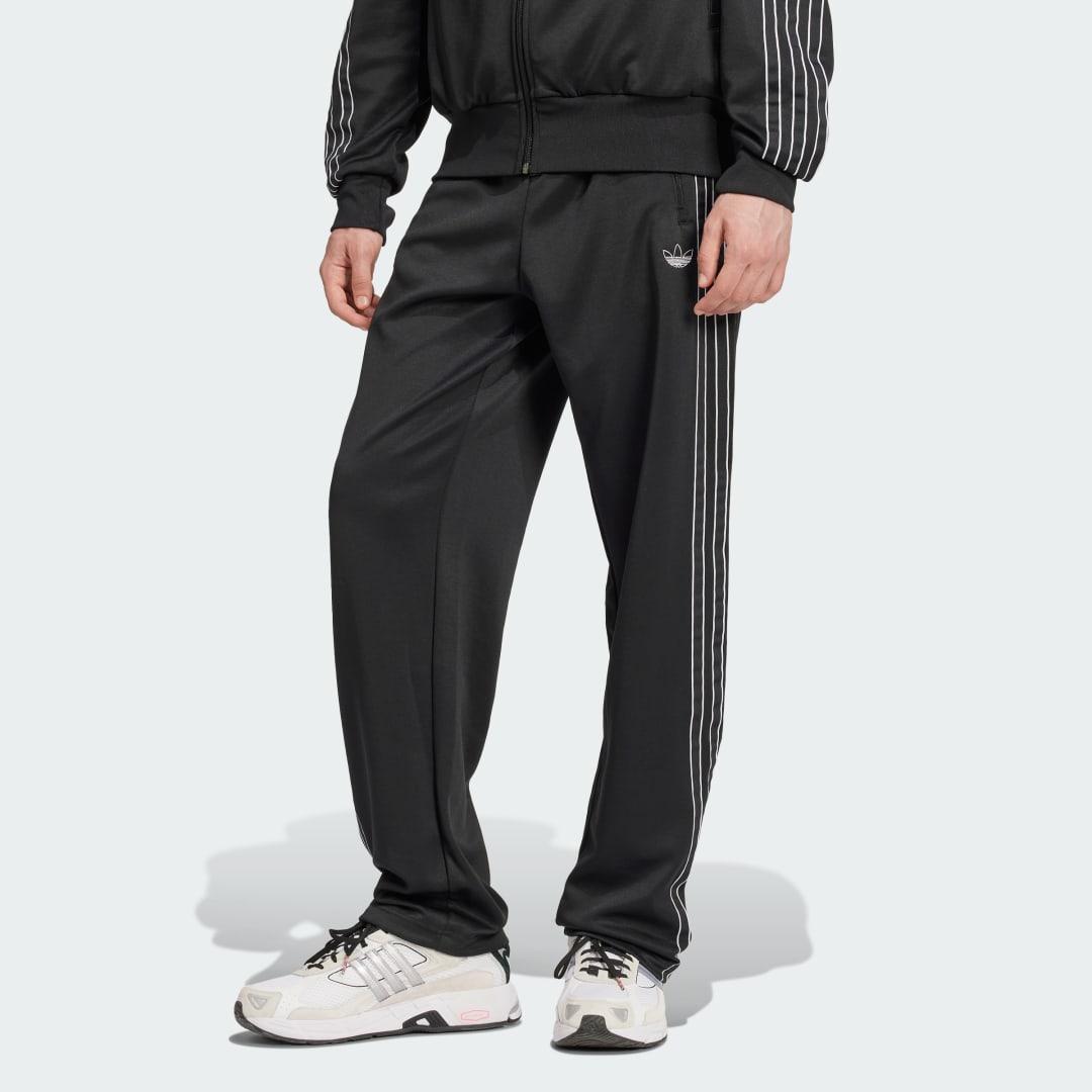 adidas Outlined Trefoil Firebird Track Pants Black XL Mens Product Image