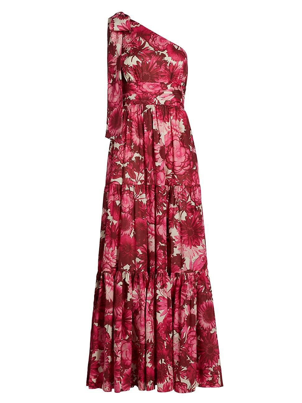 Womens Mattera Floral One-Shoulder Maxi Dress Product Image