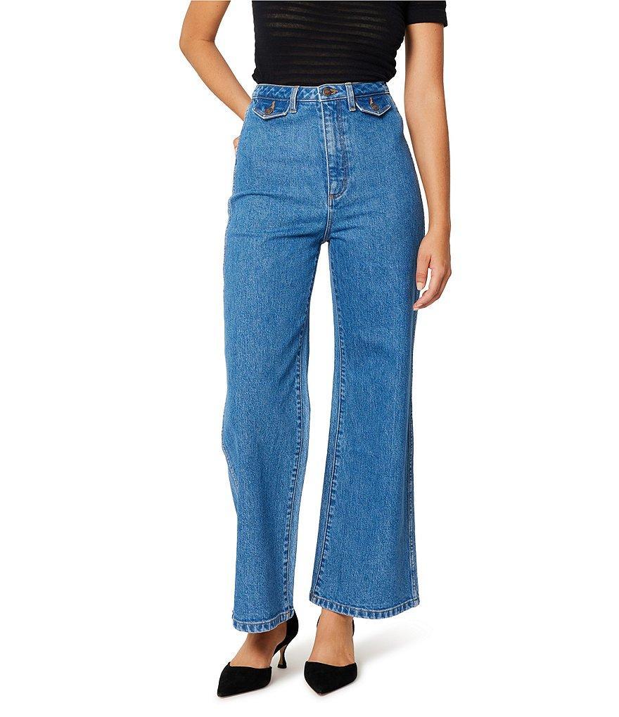 Rolla's Sailor Lia Slim Fit 5 Pocket Full Length Zip Front Wide Leg Jean product image