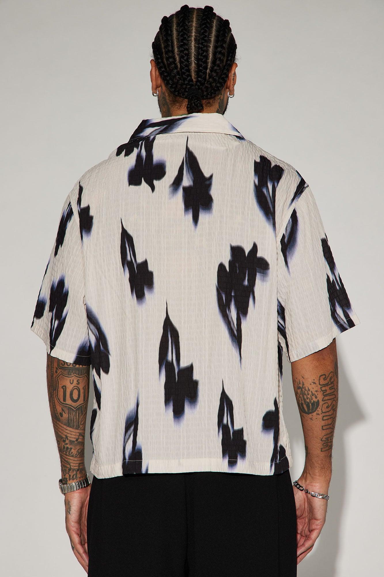 Right Move Button Up Shirt - Cream/combo Product Image