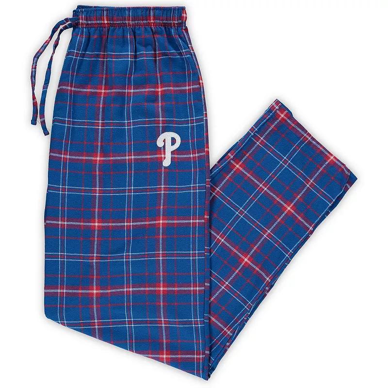 Mens Concepts Sport Royal/Red Philadelphia Phillies Big & Tall Team Flannel Pants Product Image