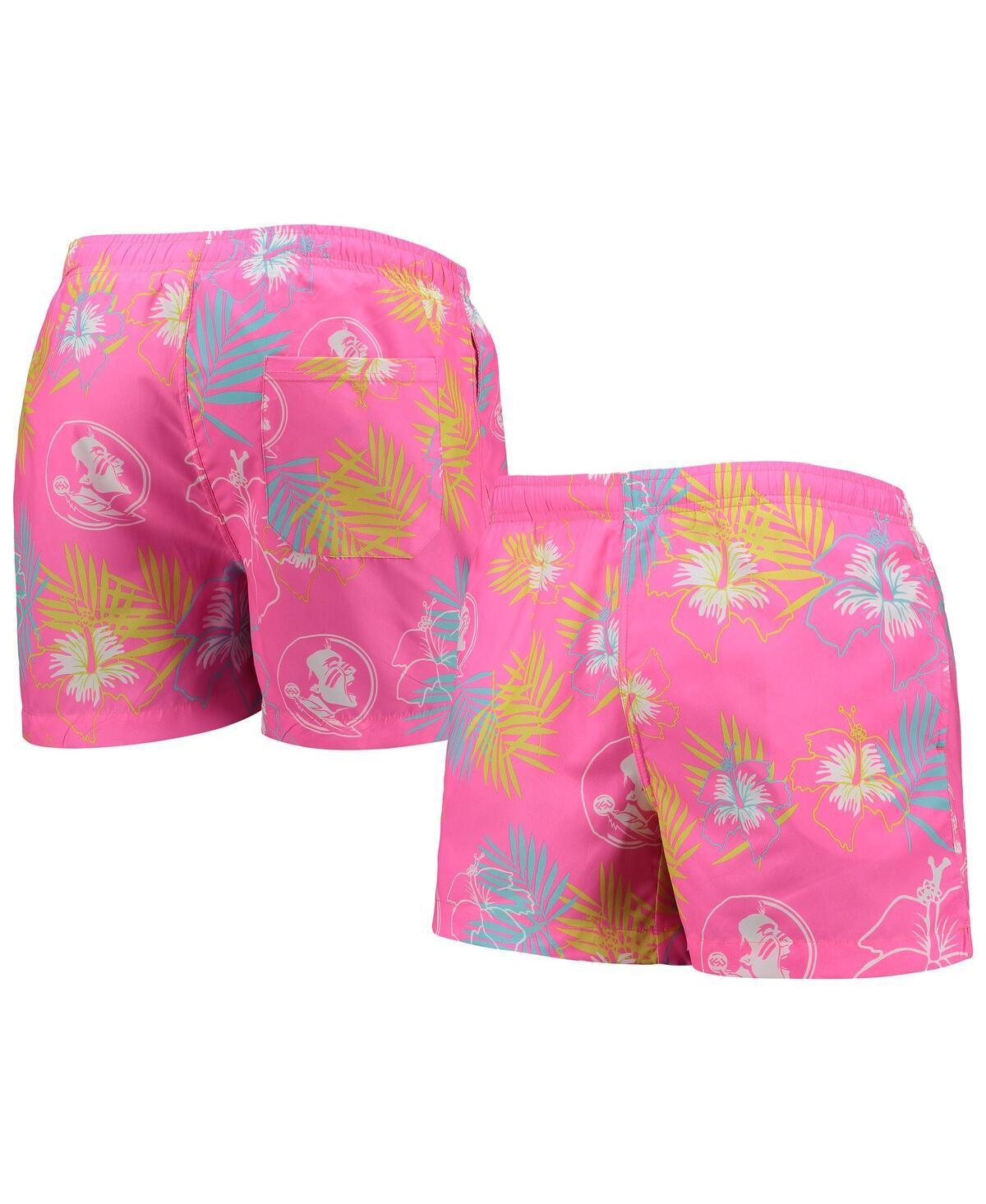 Mens FOCO Florida State Seminoles Neon Floral Swim Trunks Product Image