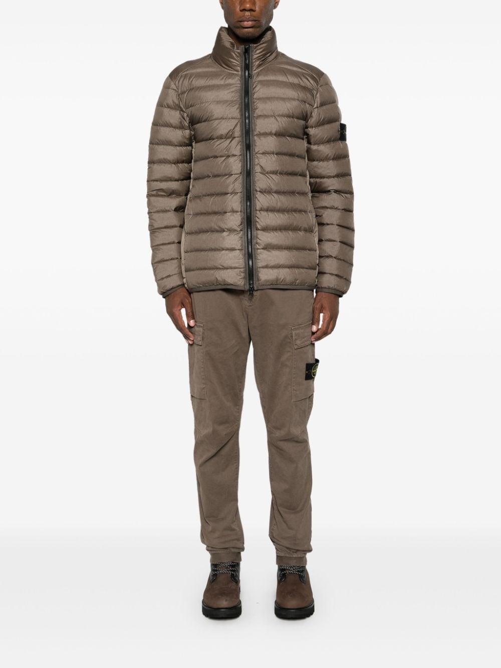 Compass-badge Puffer Jacket In Walnut Product Image