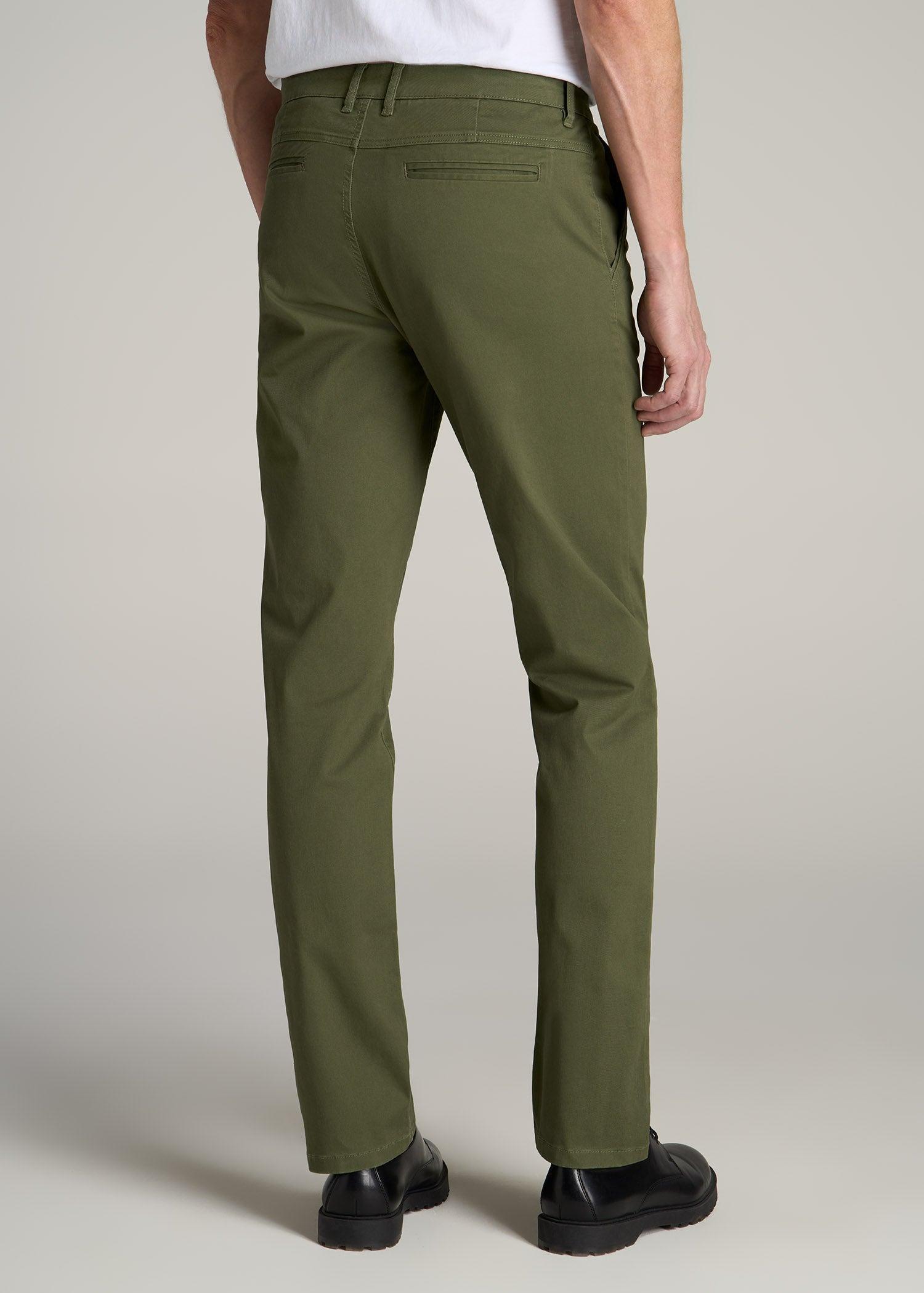 Carman TAPERED Chinos in Bright Olive - Pants for Tall Men Male Product Image