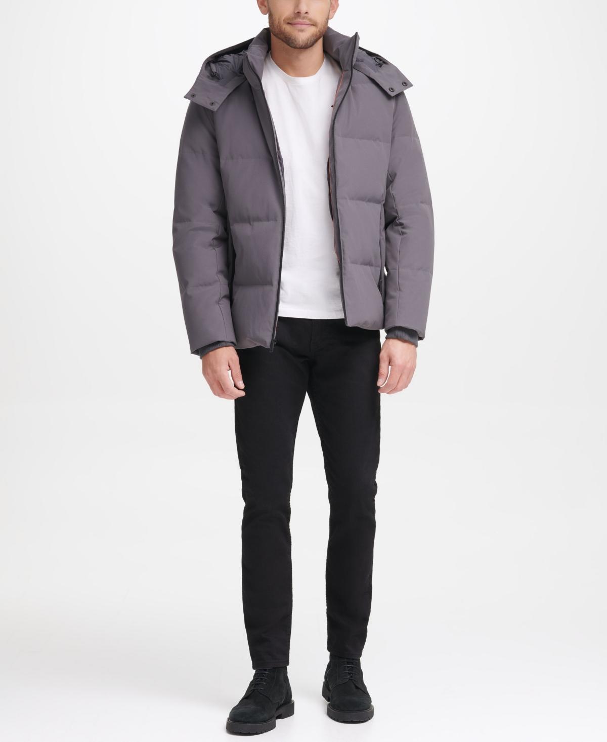 Cole Haan Hooded Down Zip Front Puffer  Jacket Product Image