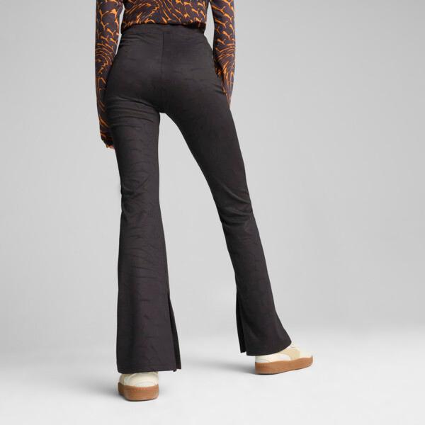 PUMA DARE TO Women's Textured Leggings in Midnight Plum/Aop Product Image