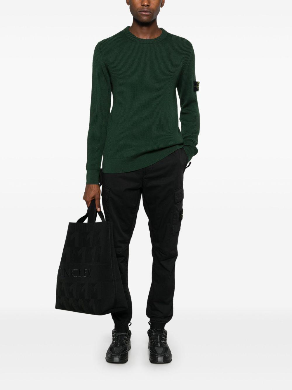 STONE ISLAND Compass-badge Sweater In Green Product Image