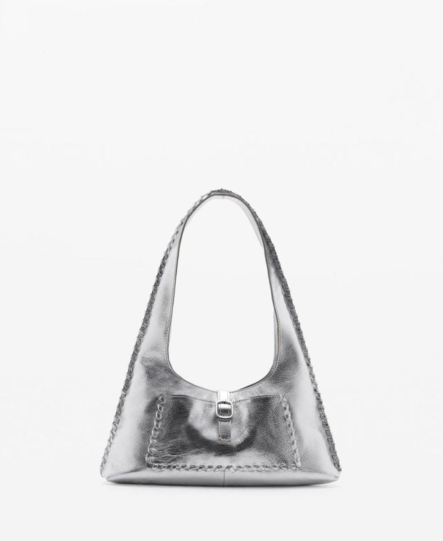 MANGO - Leather metallic bag - One size - Women Product Image