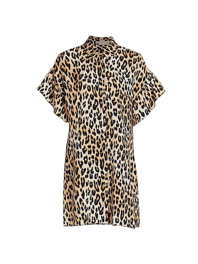 Womens Jude Tunic Leopard Shirtdress Product Image