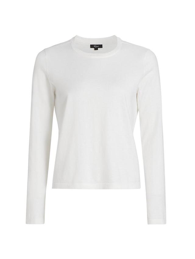 Womens Cotton-Cashmere Long-Sleeve T-Shirt Product Image