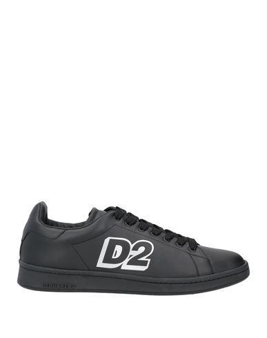 DSQUARED2 Man Sneakers Black Size 12 Soft Leather Product Image