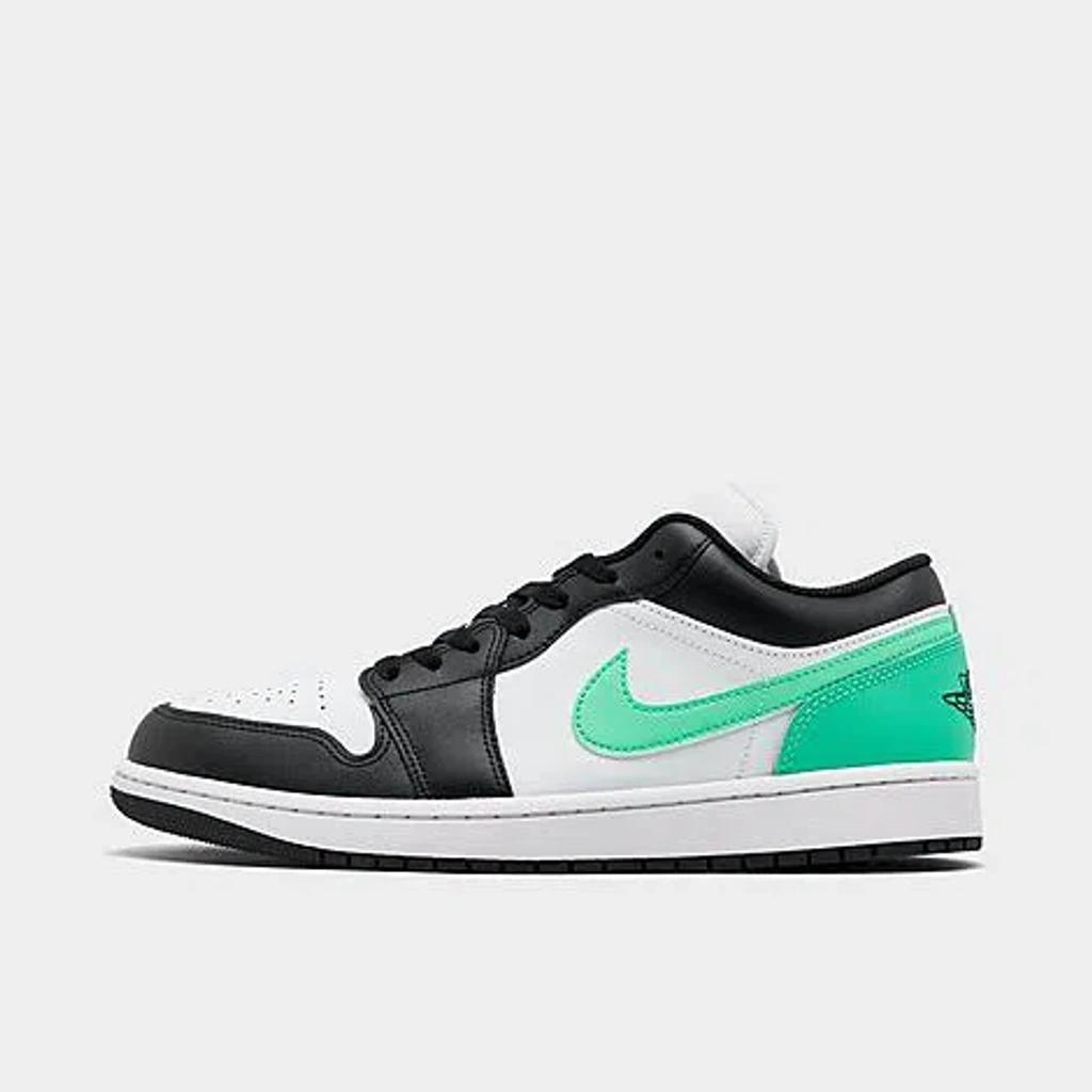 NIKE Air Jordan 1 Low Sneakers White / Black / Green Glow In Multi Product Image