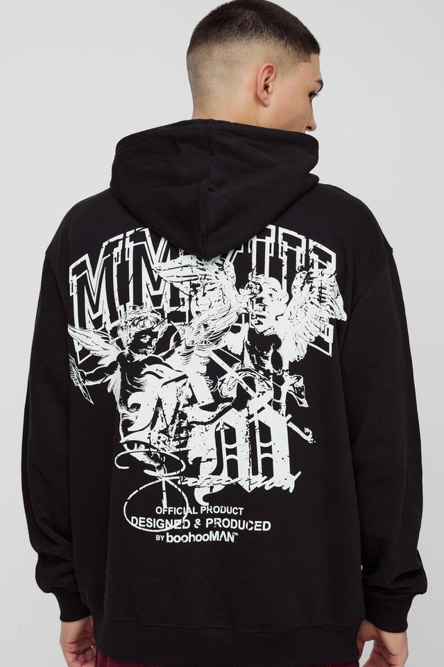 Oversized Renaissance Back Graphic Hoodie | boohooMAN USA Product Image