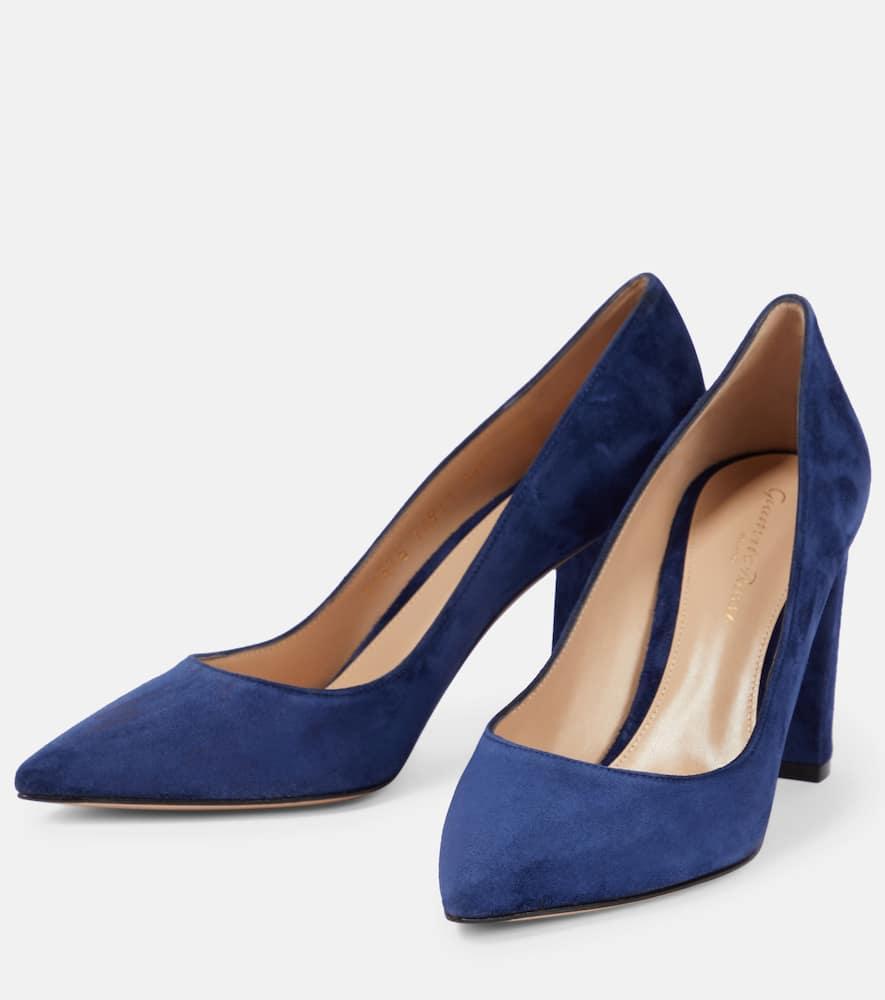 GIANVITO ROSSI Piper 85 Suede Pumps In Purple Product Image