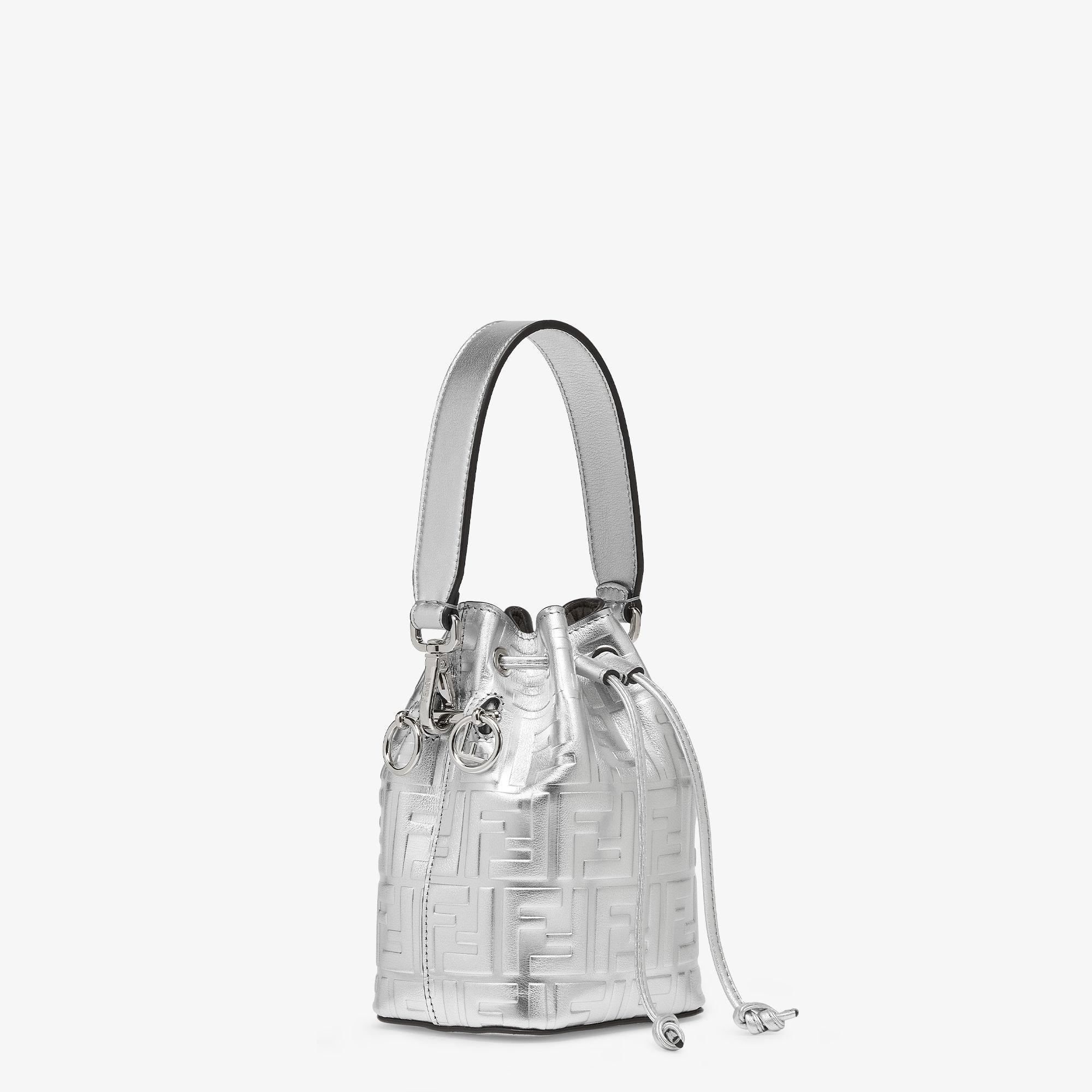 Mon TresorSilver leather mini bag with FF motif Product Image