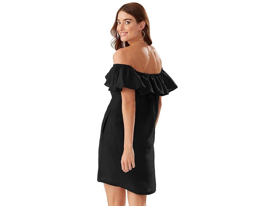 Tommy Bahama Dyed Linen Off-the-Shoulder Swim Cover Up Dress Product Image