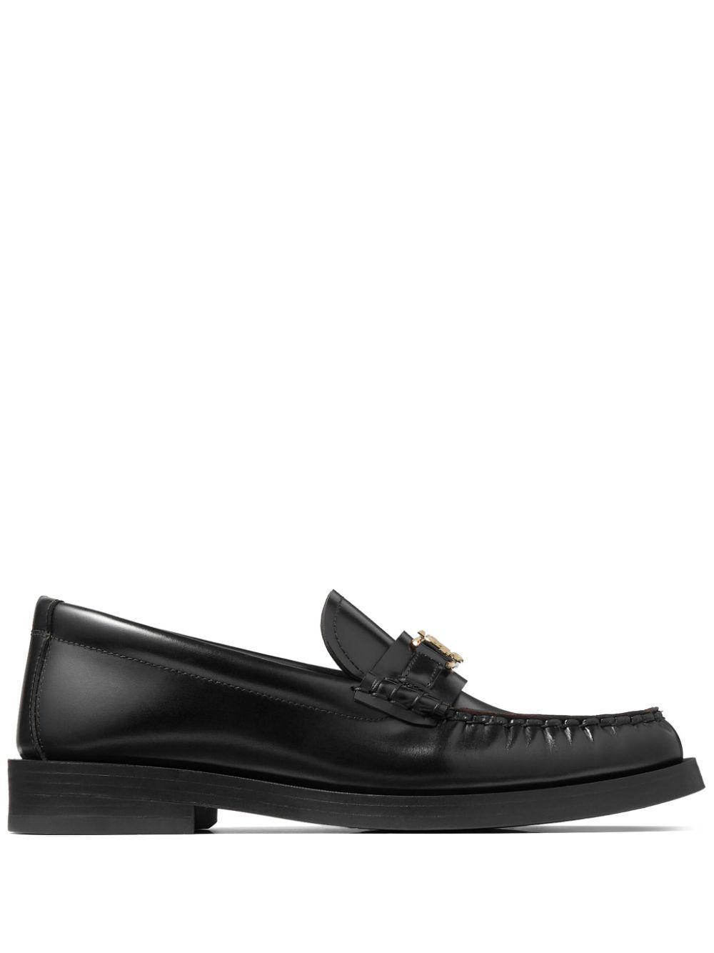 JIMMY CHOO Addie Loafer Mit Logo-schild In Black Product Image