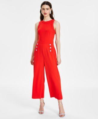 Women's Cropped Wide-Leg Jumpsuit Product Image