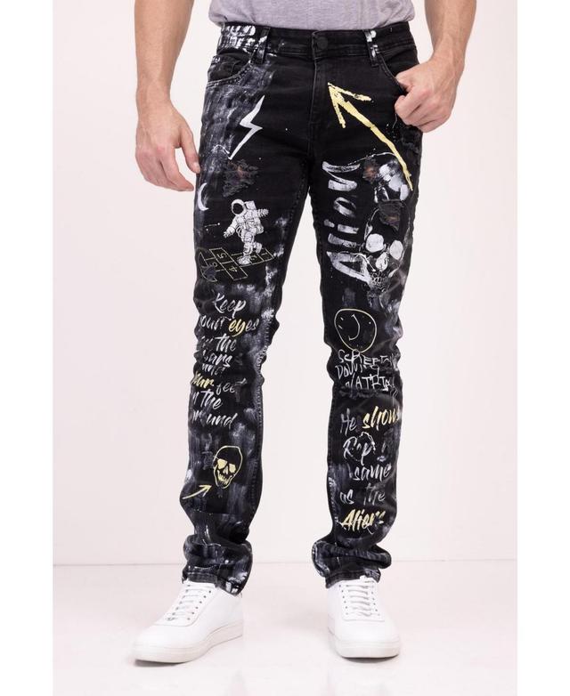 Ron Tomson Mens Modern Alien Denim Jeans Product Image