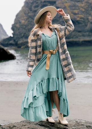 Gertie Coat in Gray Plaid Product Image