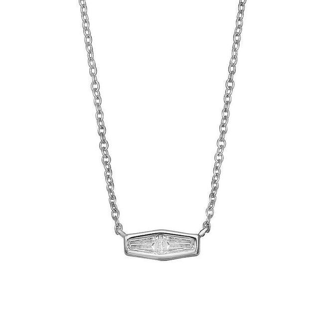 Primrose Sterling Silver & Tapered Cubic Zirconia Necklace, Womens Product Image