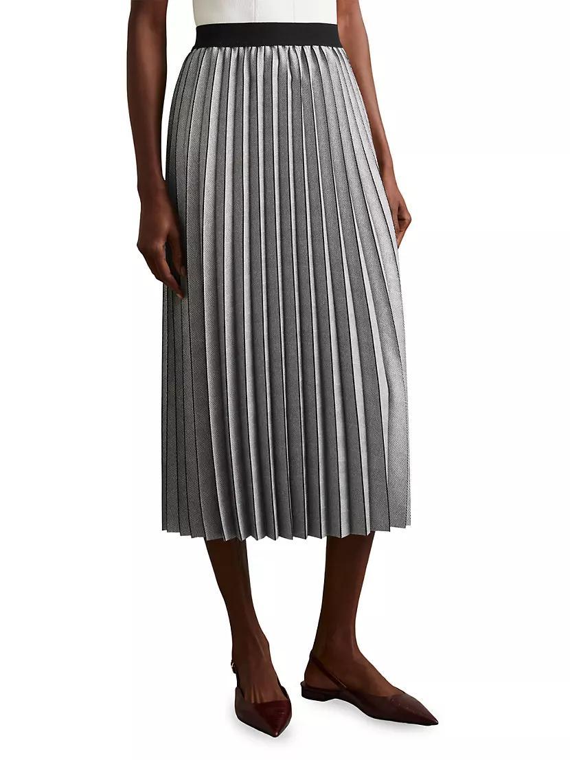 Nova Checked Pleat Midi-Skirt Product Image