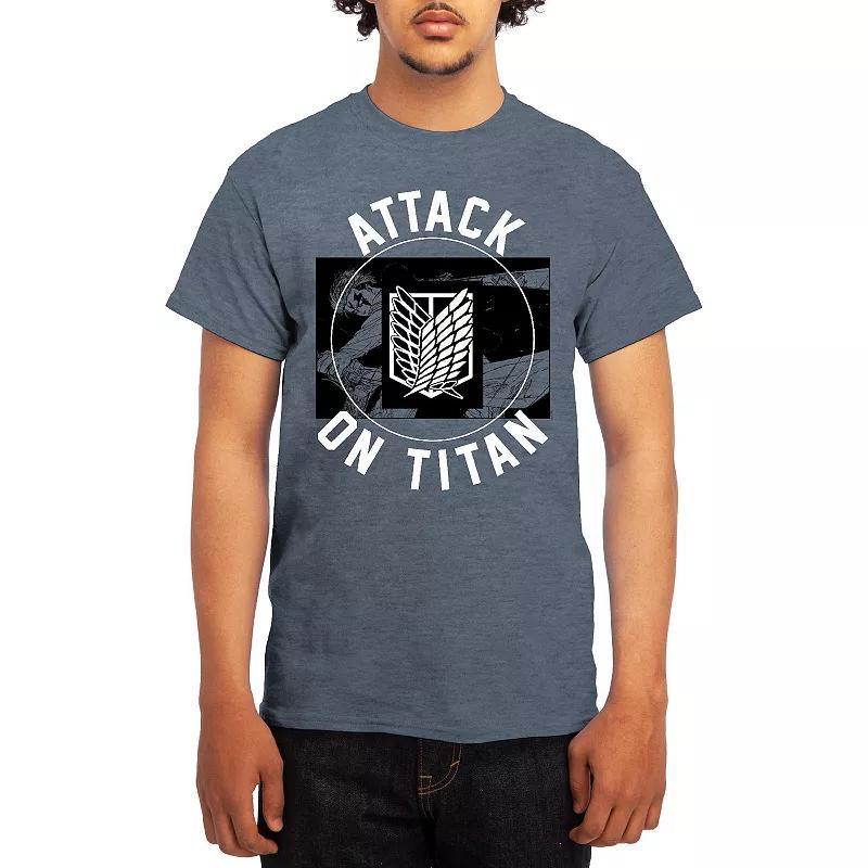 Mens Attack on Titan Tee Athltc Grey Product Image