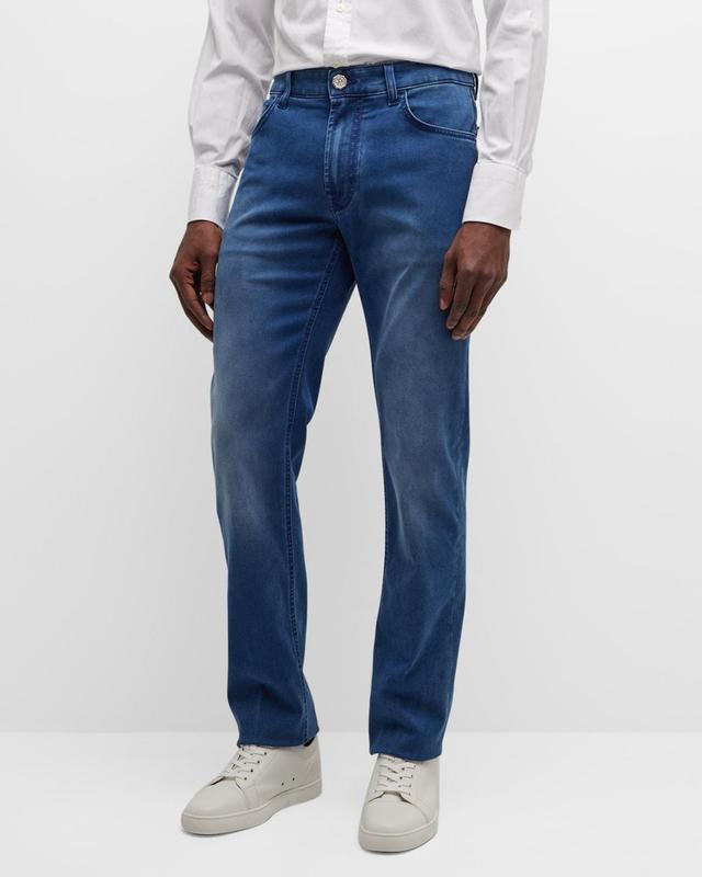 Mens Medium Wash Denim Jeans Product Image