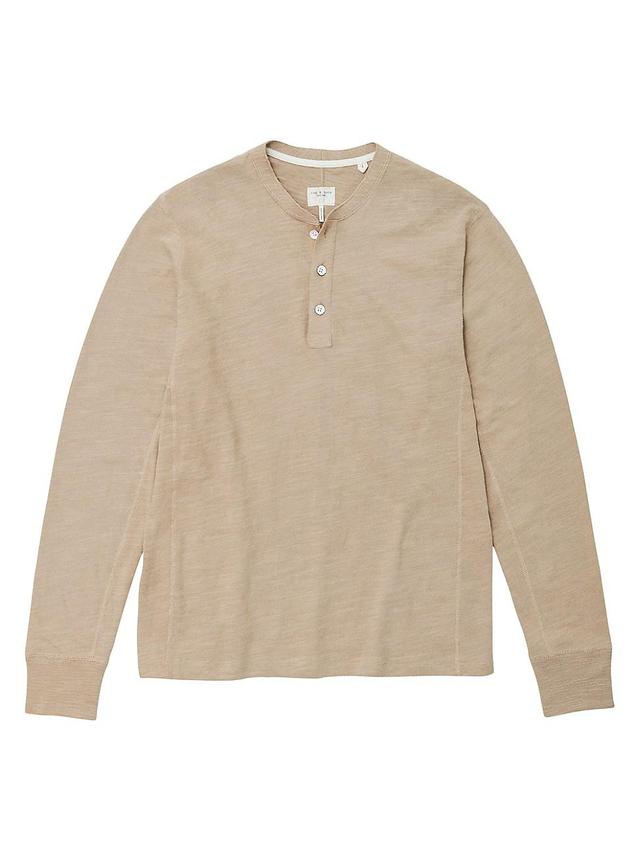 Rag & Bone Classic Henley Brown. (also in XL). Product Image