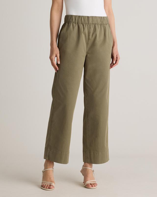 Women's Organic Stretch Cotton Wide Leg Chino Pants Product Image