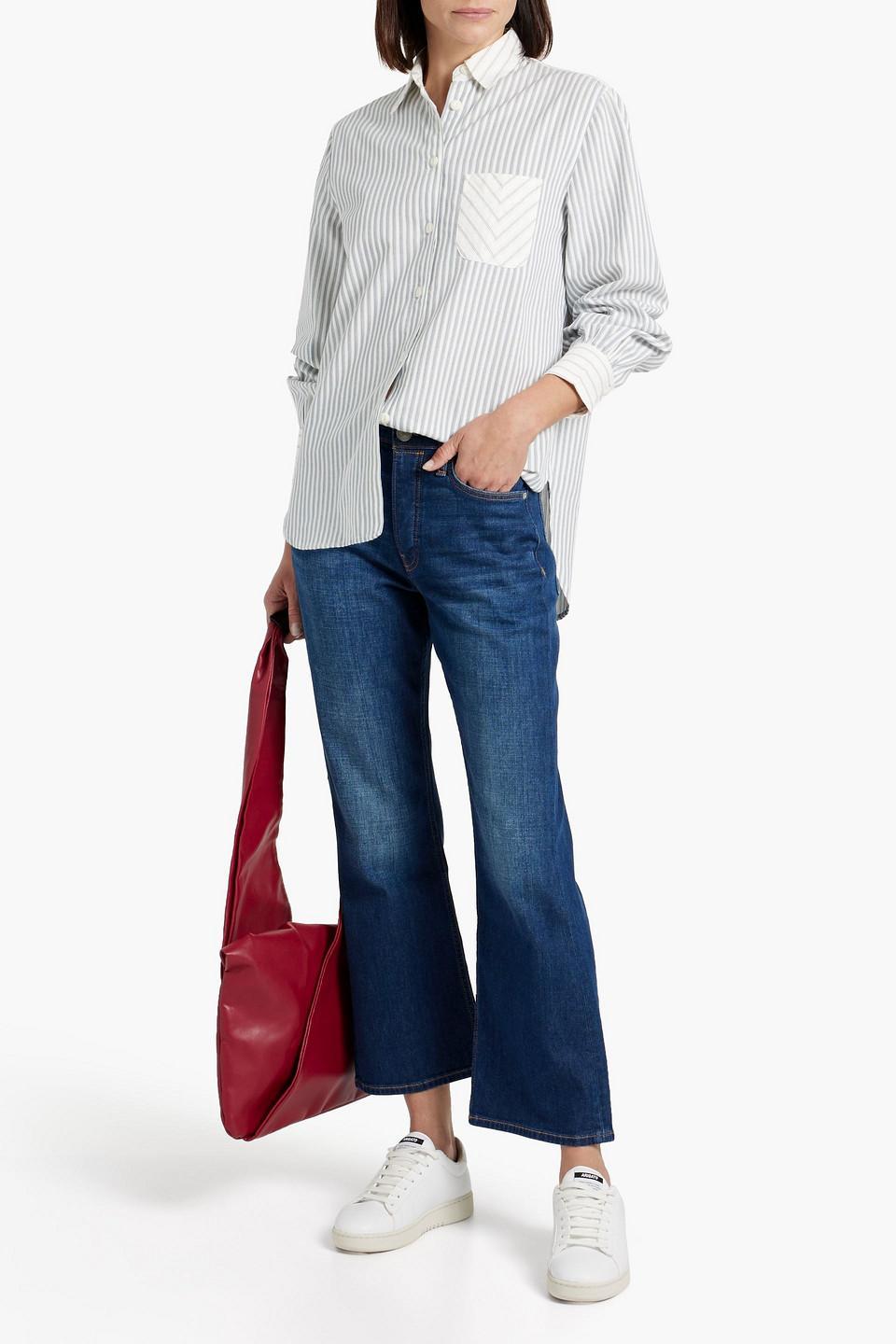 Maya Cropped High-rise Flared Jeans In Mid Denim Product Image