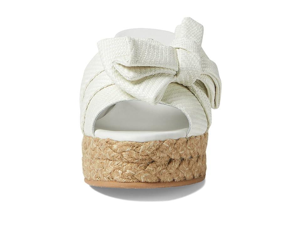 Stuart Weitzman Loveknot Espadrille Wedge Slide (Cream/Natural) Women's Shoes Product Image