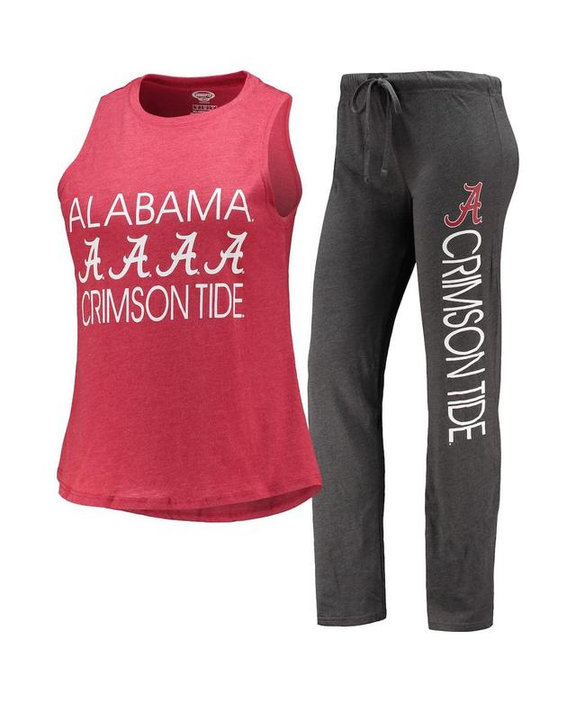 Womens Concepts Sport Charcoal Alabama Crimson Tide Tank Top and Pants Sleep Set - Charcoal Product Image