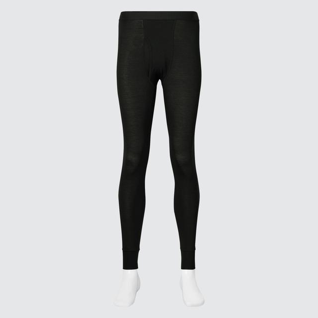 Mens Heattech Tights with Moisture-Wicking Black Small UNIQLO US Product Image