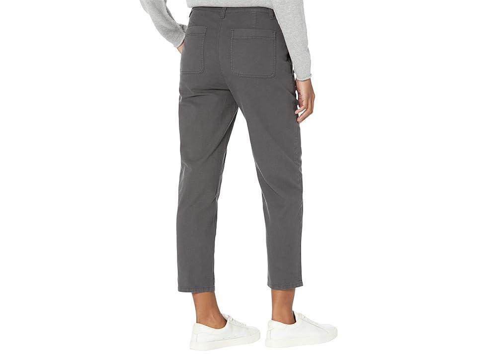 EILEEN FISHER Cotton Hemp Stretch Tapered Pant  Graphite  female  size:10 Product Image