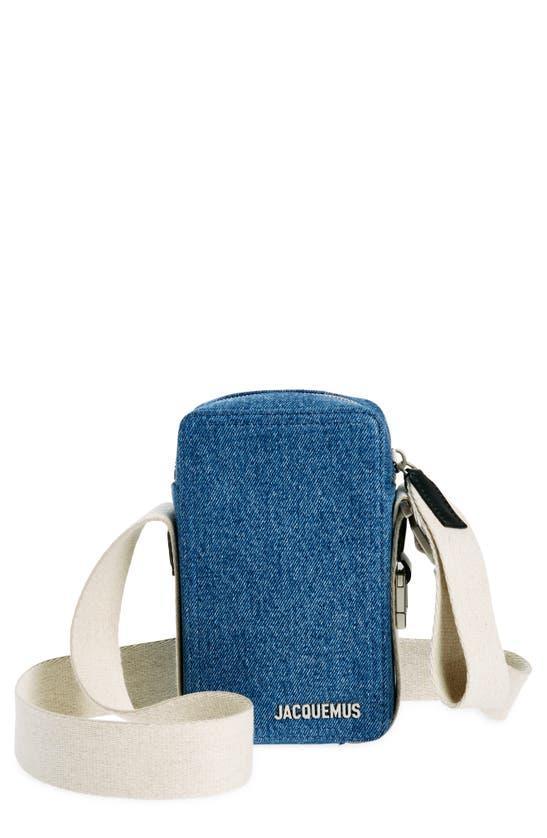 JACQUEMUS Le Cuerda Vertical Denim Shoulder Bag In Blue Product Image