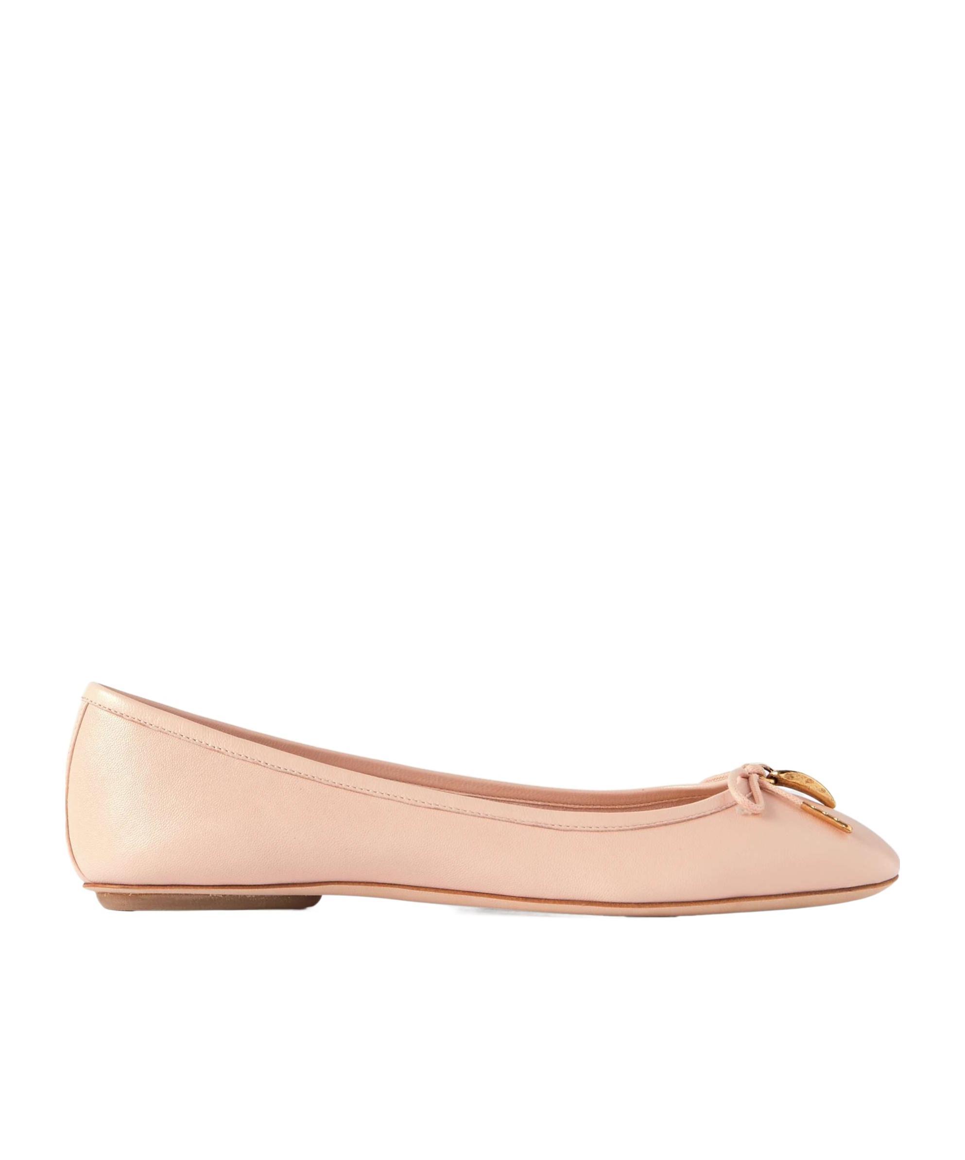 CHLOÉ Iris Embellished Ballet Flats In Nude Product Image